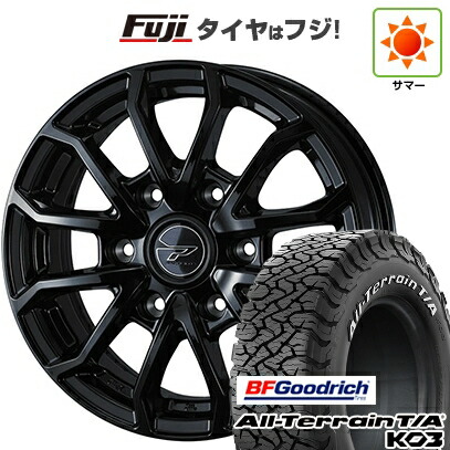 【新品】キャラバン 夏タイヤ ホイール4本セット 195/80R15 107S BFグッドリッチ オールテレーンT/A KO3 RWL WEDS ウェッズアドベンチャー プロディータ HC3 ブラック 5.5J 15インチ(送料無料)