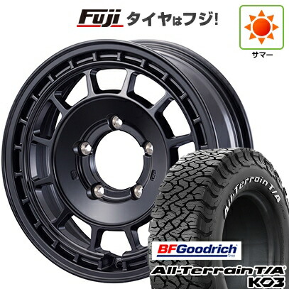 【新品】ジムニー 夏タイヤ ホイール4本セット 175/80R16 BFグッドリッチ オールテレーンT/A KO3 RWL モーターファーム クロスバーナー 5.5J 16インチ(送料無料)