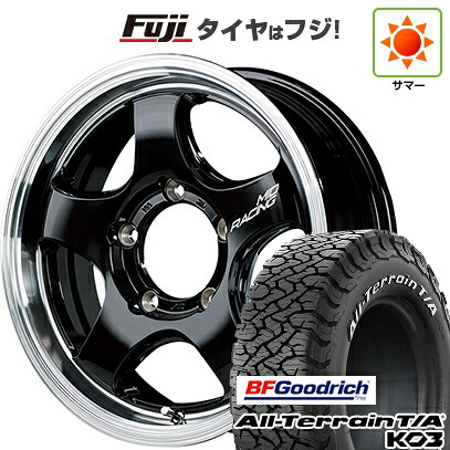 【新品】ジムニー 夏タイヤ ホイール4本セット 175/80R16 BFグッドリッチ オールテレーンT/A KO3 RWL MID WHEELS MID RACING R05HC 5.5J 16インチ(送料無料)