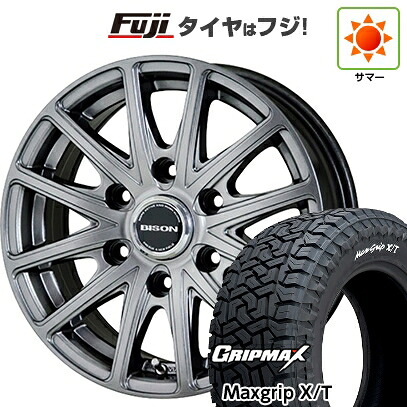 【新品】プラド/ハイラックス 夏タイヤ ホイール4本セット 265/65R17 グリップマックス マックスグリップ X/T RWL(限定) ホットスタッフ バイソン BN-01 7.5J 17インチ(送料無料)|フジコーポレーション