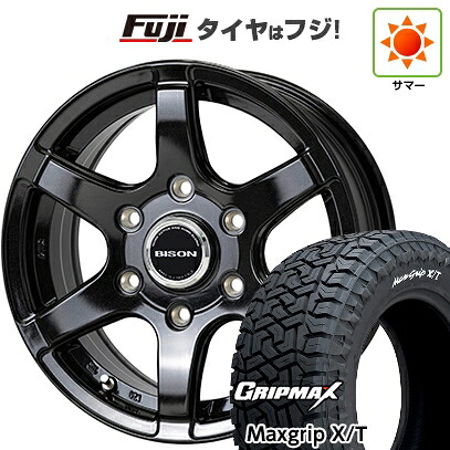 【新品】プラド/ハイラックス 夏タイヤ ホイール4本セット 265/65R17 グリップマックス マックスグリップ X/T RWL(限定) ホットスタッフ バイソン BN-04 7.5J 17インチ(送料無料)