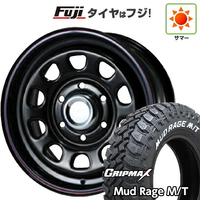 【新品】キャラバン 夏タイヤ ホイール4本セット 195R15C 107/105Q グリップマックス マッドレイジM/T RWL(限定) MLJ デイトナSS 6.5J 15インチ(送料無料)