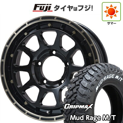 【新品】ジムニーシエラ/ジムニーノマド 夏タイヤ ホイール4本セット 195/80R15 96 Q グリップマックス マッドレイジM/T RWL(限定2024年製) レアマイスター LMG DIEZ グロスブラック/ブロンズクリア 5.5J 15インチ(送料無料)