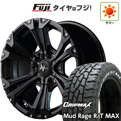 【新品】プラド/ハイラックス 夏タイヤ ホイール4本セット 275/70R17 グリップマックス マッドレイジR/T MAX RWL(限定2023年製) MID WHEELS NITRO POWER ジャベリン 8J 17インチ(送料無料)