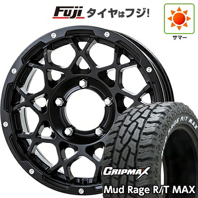 【新品】ジムニー 夏タイヤ ホイール4本セット 195R16C 104/102Q グリップマックス マッドレイジR/T MAX RWL(限定) トライスター BRUT BR-55 5.5J 16インチ(送料無料)