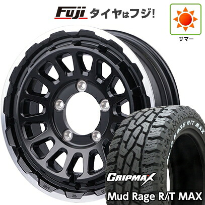 【新品】ジムニー 夏タイヤ ホイール4本セット 195R16C 104/102Q グリップマックス マッドレイジR/T MAX RWL(限定) シーエルリンク UNIONRIM HR 5.5J 16インチ(送料無料)