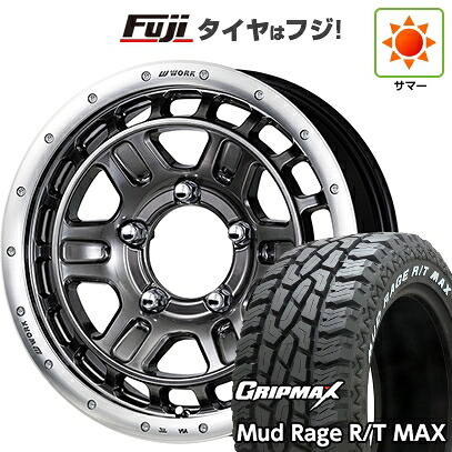 【新品】ジムニー 夏タイヤ ホイール4本セット 195R16C 104/102Q グリップマックス マッドレイジR/T MAX RWL(限定) WORK ワーク クラッグ ティーグラビックII【限定】 5.5J 16インチ(送料無料)