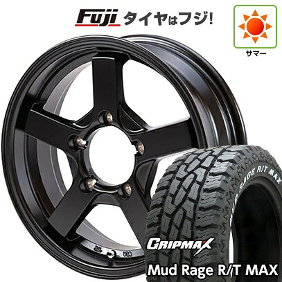 【新品】ジムニー 夏タイヤ ホイール4本セット 185/85R16 グリップマックス マッドレイジR/T MAX RWL(限定2024年製) ショウワガレージ X-LINE 5.5J 16インチ(送料無料)