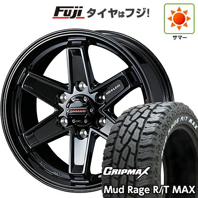 【新品】プラド/ハイラックス 夏タイヤ ホイール4本セット 275/70R17 グリップマックス マッドレイジR/T MAX RWL(限定2023年製) WEDS ウェッズアドベンチャー キーラータクティクス グロスブラック 8J 17インチ(送料無料)