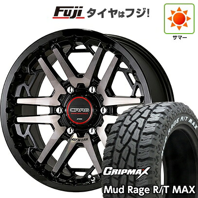 【新品】プラド/ハイラックス 夏タイヤ ホイール4本セット 275/70R17 グリップマックス マッドレイジR/T MAX RWL(限定2023年製) WORK ワーク クラッグ ティーグラビックIII【限定】 8J 17インチ(送料無料)