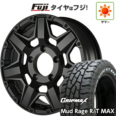 【新品】ジムニー 夏タイヤ ホイール4本セット 195R16C 104/102Q グリップマックス マッドレイジR/T MAX RWL(限定) クライメイト スワット(マットブラック) 5.5J 16インチ(送料無料)｜フジコーポレーション