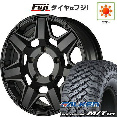 【新品】ジムニー 夏タイヤ ホイール4本セット 185/85R16 ファルケン ワイルドピーク M/T01 クライメイト スワット(マットブラック) 5.5J 16インチ(送料無料)