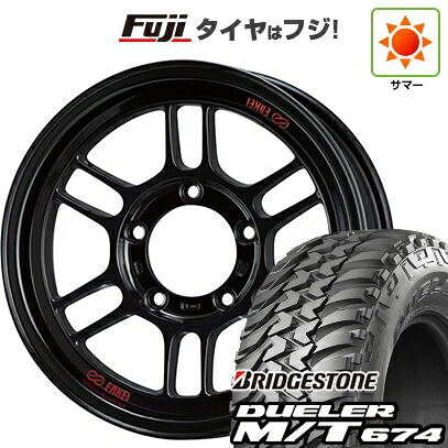 【新品】ジムニー 夏タイヤ ホイール4本セット 185/85R16 ブリヂストン デューラー M/T674 ENKEI エンケイ ALLROAD RPT1 Black Limited Edition 5.5J 16インチ(送料無料)