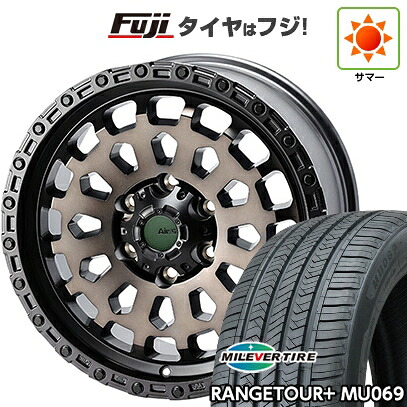 【新品】ランクル250/ランクル300 夏タイヤ ホイール4本セット 265/65R18 ミレバー レンジツアープラスMU069（限定） フォーバイフォーエンジニア エアージー ヴァルカン ゴーストエディション 8.5J 18インチ(送料無料)