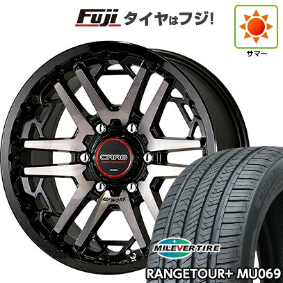 【新品】プラド/ハイラックス 夏タイヤ ホイール4本セット 265/65R17 ミレバー レンジツアープラスMU069（限定） WORK ワーク クラッグ ティーグラビックIII【限定】 8J 17インチ(送料無料)