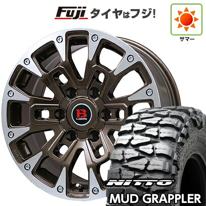 【新品】プラド/ハイラックス 夏タイヤ ホイール4本セット 35X12.5R17 ニットー マッドグラップラー ビッグウエイ B-LUGNAS BRD(ブロンズポリッシュ) 8J 17インチ(送料無料)｜フジコーポレーション