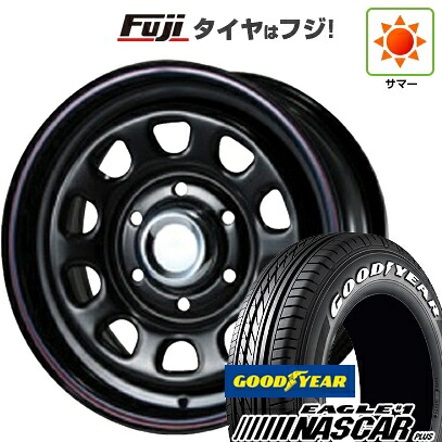 【新品】キャラバン 夏タイヤ ホイール4本セット 195/80R15 107/105N グッドイヤー イーグル ナンバーワン ナスカー プラス MLJ デイトナSS 6.5J 15インチ(送料無料)