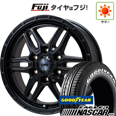 【新品】ハイエース200系 夏タイヤ ホイール4本セット 215/60R17 109/107R グッドイヤー イーグル ナンバーワン ナスカー プラス レアマイスター LMG ベレッタ(マットブラック) 6.5J 17インチ(送料無料)