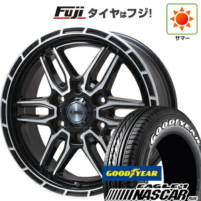【新品】ハイエース200系 夏タイヤ ホイール4本セット 215/65R16 109/107R グッドイヤー イーグル ナンバーワン ナスカー プラス レアマイスター LMG ベレッタ(グロスブラックポリッシュ) 6.5J 16インチ(送料無料)
