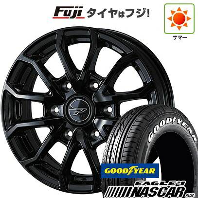 【新品】ハイエース200系 夏タイヤ ホイール4本セット 195/80R15 107/105N グッドイヤー イーグル ナンバーワン ナスカー プラス WEDS ウェッズアドベンチャー プロディータ HC3 ブラック 6J 15インチ(送料無料)