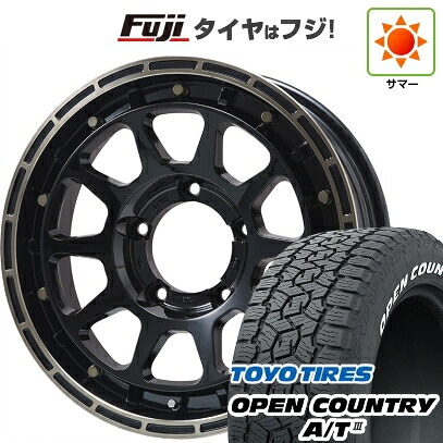 【新品】ジムニーシエラ/ジムニーノマド 夏タイヤ ホイール4本セット 195/80R15 96 S トーヨー オープンカントリー A/T III RWL/RBL レアマイスター LMG DIEZ グロスブラック/ブロンズクリア 5.5J 15インチ(送料無料)|フジコーポレーション