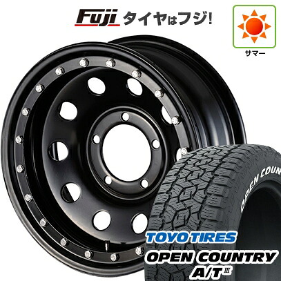 【新品】ジムニーシエラ/ジムニーノマド 夏タイヤ ホイール4本セット 215/70R16 トーヨー オープンカントリー A/T III RWL/RBL モーターファーム DAYTONA ロックマスター 6J 16インチ(送料無料)|フジコーポレーション