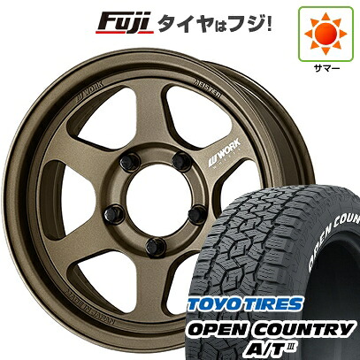 【新品】ジムニー 夏タイヤ ホイール4本セット 175/80R16 トーヨー オープンカントリー A/T III RWL/RBL WORK ワーク マイスター L1 1P SUV 5.5J 16インチ(送料無料)｜フジコーポレーション