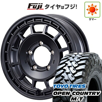 【新品】ジムニー 夏タイヤ ホイール4本セット 195R16C 104/102Q トーヨー オープンカントリー M/T モーターファーム クロスバーナー 5.5J 16インチ(送料無料)