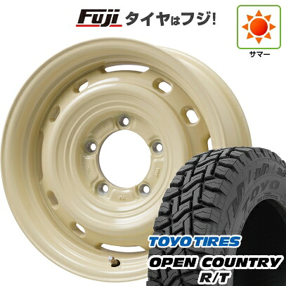 【新品】ジムニーシエラ/ジムニーノマド 夏タイヤ ホイール4本セット 215/70R16 トーヨー オープンカントリー R/T RBL レアマイスター LMG OFF-STYLE 2 (アイボリー) 6J 16インチ(送料無料)|フジコーポレーション