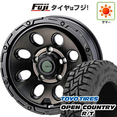 【新品】ジムニーシエラ/ジムニーノマド 夏タイヤ ホイール4本セット 215/70R16 トーヨー オープンカントリー R/T RBL フォーバイフォーエンジニア エアージー マッシヴ ゴーストエディション 6J 16インチ(送料無料)｜フジコーポレーション