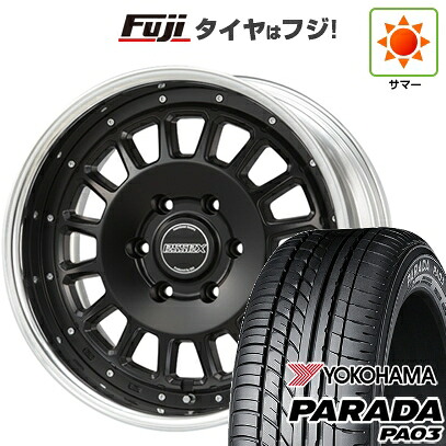 【新品】キャラバン 夏タイヤ ホイール4本セット 225/50R18 107/105H ヨコハマ PARADA PA03 ホワイトレター エセックス ENCD 2P 7J 18インチ(送料無料)