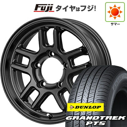 【新品】ジムニー 夏タイヤ ホイール4本セット 175/80R16 ダンロップ グラントレック PT5 テクノピア マッドクリフ EVO 5.5J 16インチ(送料無料)
