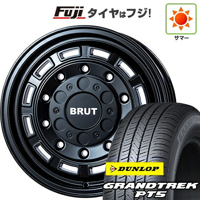 【新品】プラド/ハイラックス 夏タイヤ ホイール4本セット 265/65R17 ダンロップ グラントレック PT5 トライスター BRUT BR-70 7.5J 17インチ(送料無料)