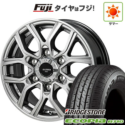 【新品】キャラバン 夏タイヤ ホイール4本セット 195/80R15 107/105N ブリヂストン エコピア R710 モンツァ カゼラH301 6J 15インチ(送料無料) 71,500円