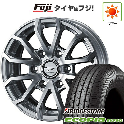 【新品】キャラバン 夏タイヤ ホイール4本セット 195/80R15 107/105N ブリヂストン エコピア R710 WEDS ウェッズアドベンチャー プロディータ HC3 シルバー 5.5J 15インチ(送料無料)｜フジコーポレーション