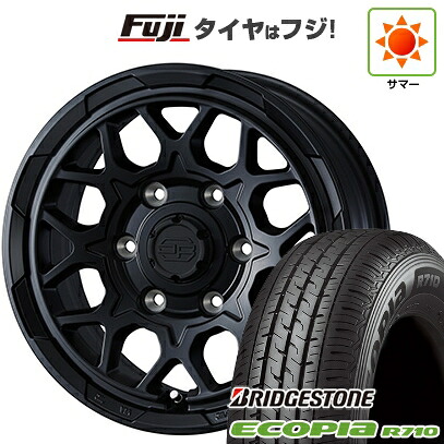 【新品】ハイエース200系 夏タイヤ ホイール4本セット 195/80R15 107/105N ブリヂストン エコピア R710 WEDS ウェッズアドベンチャー スタットベルク2 6J 15インチ(送料無料)