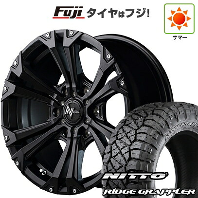 【パンク保証付き】【新品】プラド/ハイラックス 夏タイヤ ホイール4本セット 285/70R17 ニットー リッジグラップラー MID WHEELS NITRO POWER ジャベリン 8J 17インチ(送料無料)｜フジコーポレーション