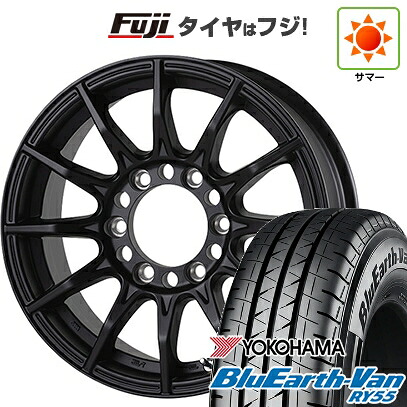 【新品】ハイエース200系 夏タイヤ ホイール4本セット 195/80R15 107/105N ヨコハマ ブルーアース Van RY55 ゴジゲン ブラックマン G I 6J 15インチ(送料無料)｜フジコーポレーション 84,700円