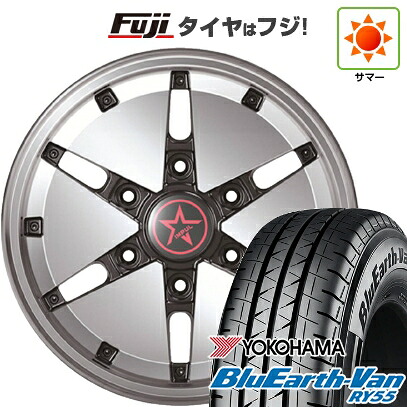 【新品】キャラバン 夏タイヤ ホイール4本セット 195/80R15 107/105N ヨコハマ ブルーアース Van RY55 インパル シルエット 6J 15インチ(送料無料) 108,735円