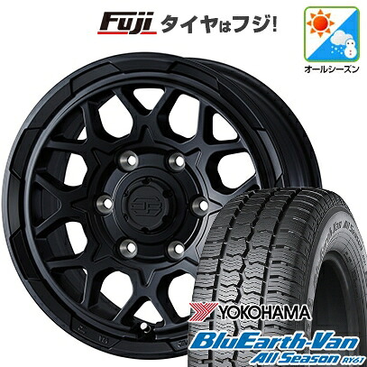 【新品】ハイエース200系 オールシーズンタイヤ ホイール4本セット 195/80R15 107/105N ヨコハマ ブルーアース Van RY61 オールシーズン WEDS ウェッズアドベンチャー スタットベルク2 6J 15インチ(送料無料)