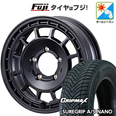 【新品】ジムニー オールシーズンタイヤ ホイール4本セット 175/80R16 グリップマックス シュアグリップ オールシーズン ナノ(限定) モーターファーム クロスバーナー 5.5J 16インチ(送料無料)