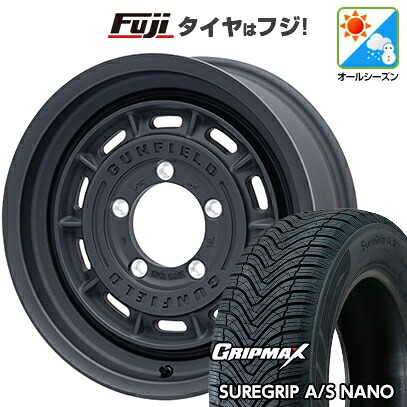 【新品】ジムニー オールシーズンタイヤ ホイール4本セット 175/80R16 グリップマックス シュアグリップ オールシーズン ナノ(限定) ショウワガレージ ガンフィールド 5.5J 16インチ(送料無料)