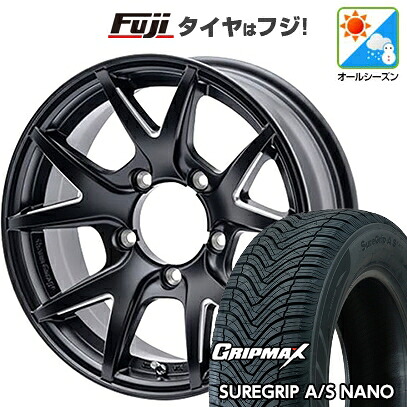 【新品】ジムニー オールシーズンタイヤ ホイール4本セット 175/80R16 グリップマックス シュアグリップ オールシーズン ナノ(限定) ショウワガレージ インスパイア テン 5.5J 16インチ(送料無料)｜フジコーポレーション