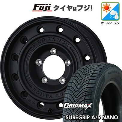 【新品】ジムニー オールシーズンタイヤ ホイール4本セット 175/80R16 グリップマックス シュアグリップ オールシーズン ナノ(限定) WEDS ウェッズアドベンチャー マッドヴァンス CL 5.5J 16インチ(送料無料)|フジコーポレーション