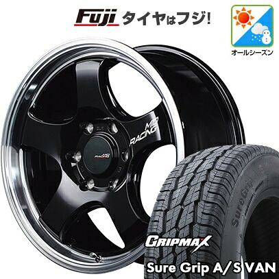 【新品】ハイエース200系 オールシーズンタイヤ ホイール4本セット 215/60R17 109/107H グリップマックス シュアグリップ オールシーズン Van(限定) MID WHEELS MID RACING R05HC 6.5J 17インチ(送料無料)
