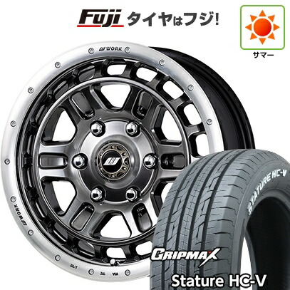 【新品】ハイエース200系 夏タイヤ ホイール4本セット 215/65R16 109/107S グリップマックス スタチャー HC-V RWL（限定） WORK ワーク クラッグ ティーグラビックII【限定】 6.5J 16インチ(送料無料)
