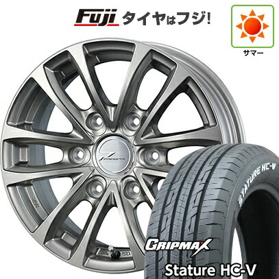 【新品】キャラバン 夏タイヤ ホイール4本セット 195/80R15 107/105Q グリップマックス スタチャー HC-V RWL（限定） WEDS ウェッズアドベンチャー プロディータ HC チタンシルバー【限定】 5.5J 15インチ(送料無料)｜フジコーポレーション