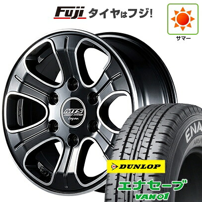 【新品】ハイエース200系 夏タイヤ ホイール4本セット 195/80R15 107/105N ダンロップ エナセーブ VAN01 エムテクノ M.T.S.JAPAN MJ15-01S 6.5J 15インチ(送料無料)