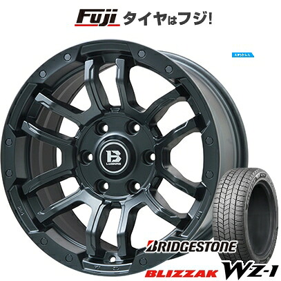 【新品】プラド/ハイラックス スタッドレスタイヤ ホイール4本セット 265/65R17 ブリヂストン ブリザック WZ-1 ビッグウエイ B-LUGNAS FRD(マットブラック) 8J 17インチ(送料無料)