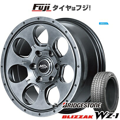 【新品】プラド/ハイラックス スタッドレスタイヤ ホイール4本セット 265/65R17 ブリヂストン ブリザック WZ-1 MID WHEELS マッドエージェント 7.5J 17インチ(送料無料)